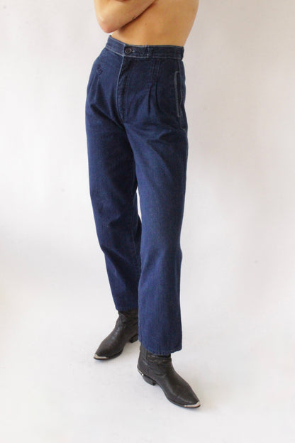 Vintage Rockies Indigo Pleated Denim