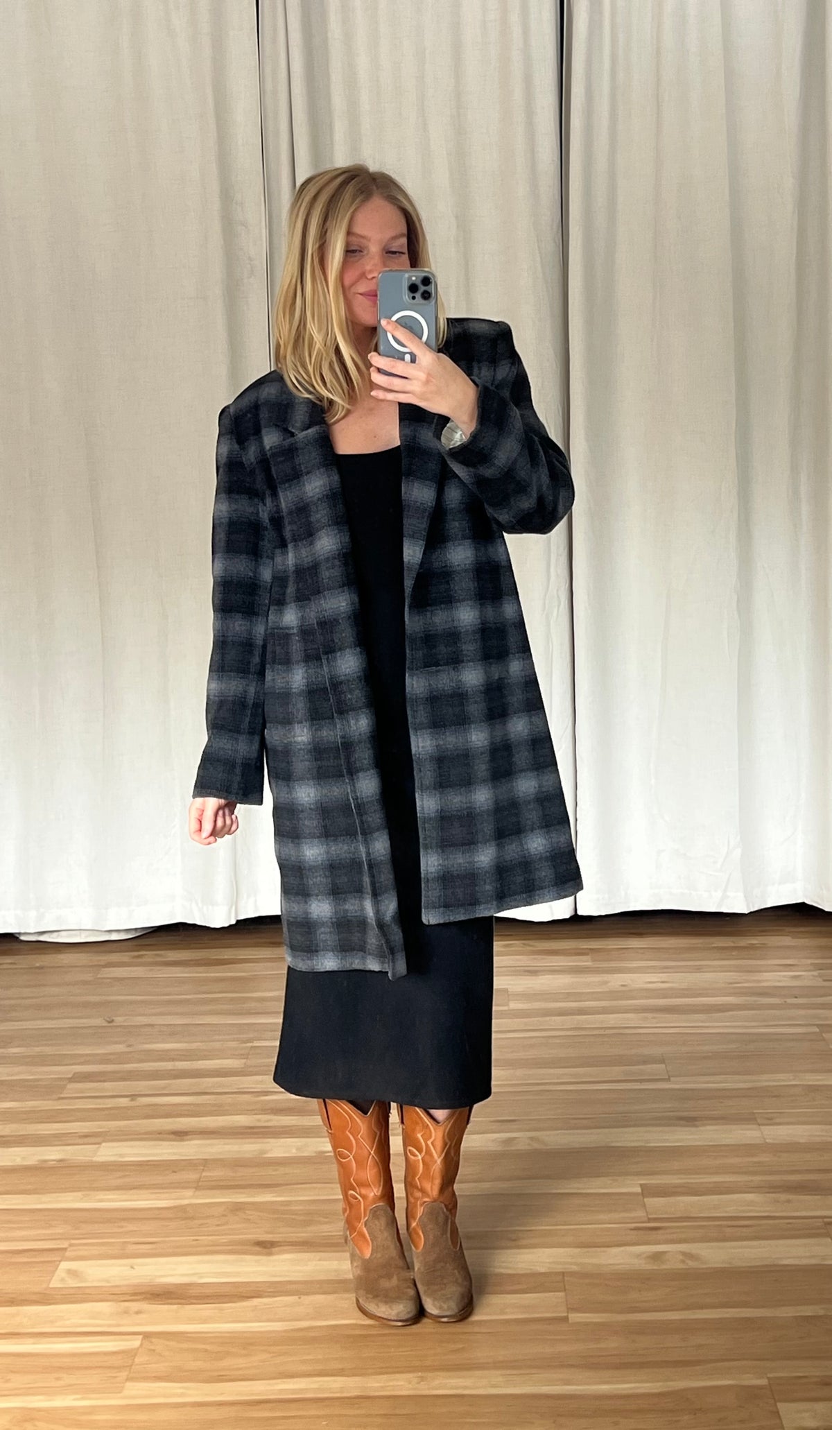 Vintage Plaid Wool Jacket
