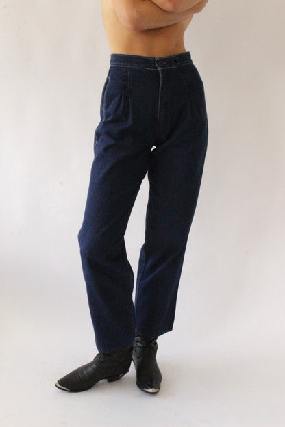 Vintage Rockies Indigo Pleated Denim