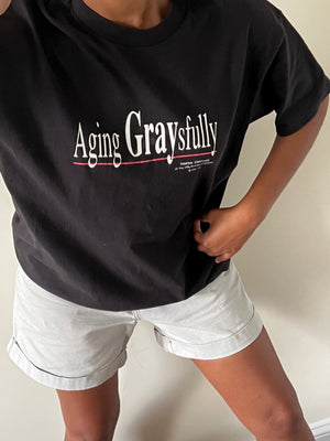 Perfectly Faded Vintage "Aging Graysfully" T-Shirt