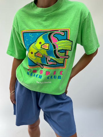 Vintage Neon Beach Club T-Shirt