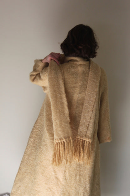 Rare Vintage Dune Handwoven Mohair Coat & Scarf