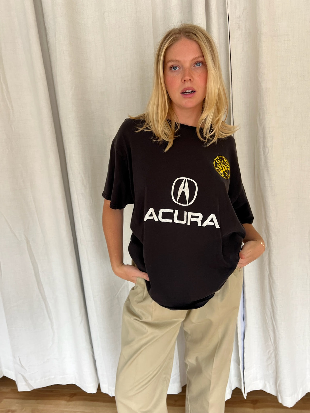 Vintage Faded Black Acura Graphic Tee