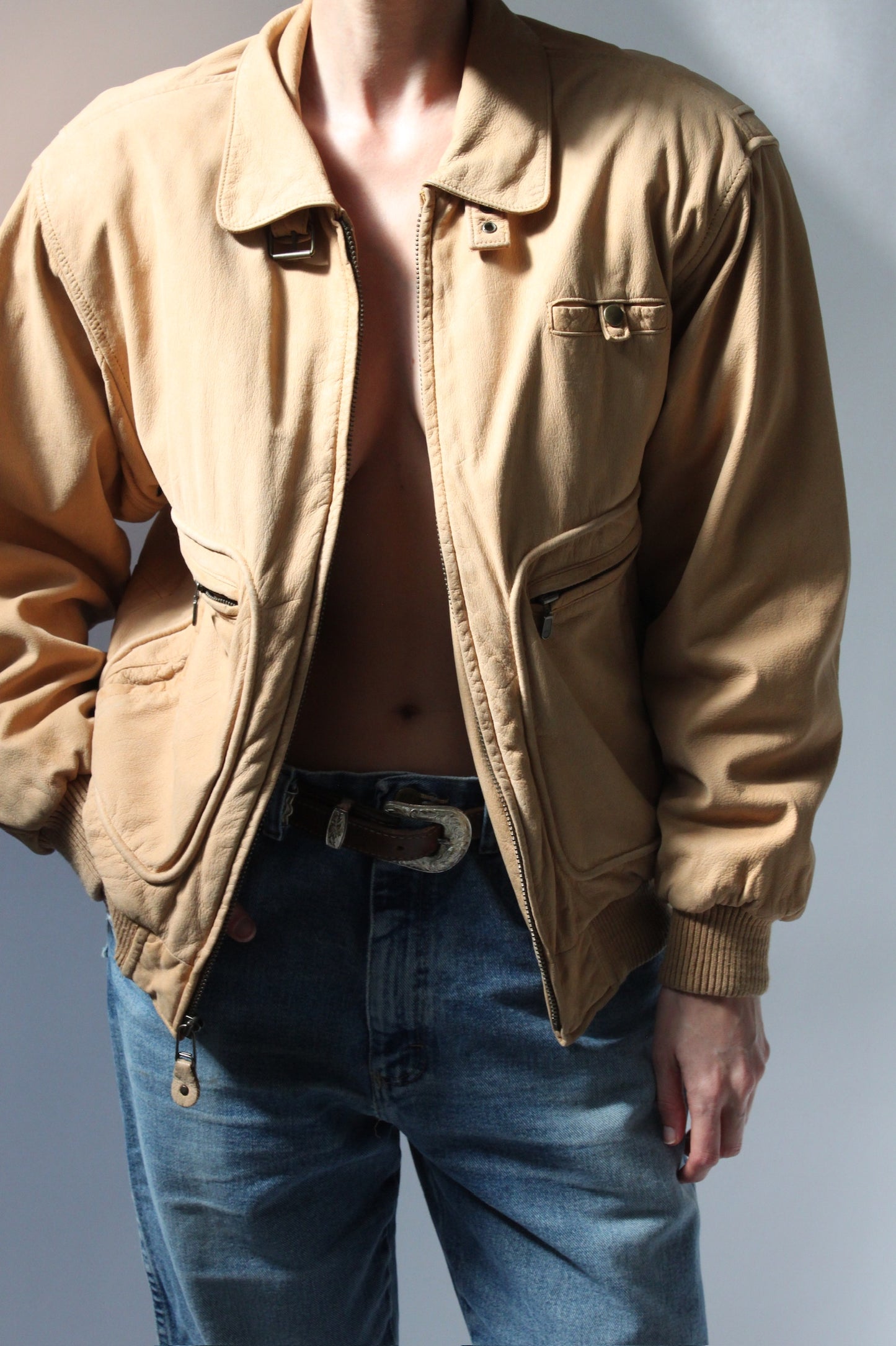 Vintage Dune Leather Bomber