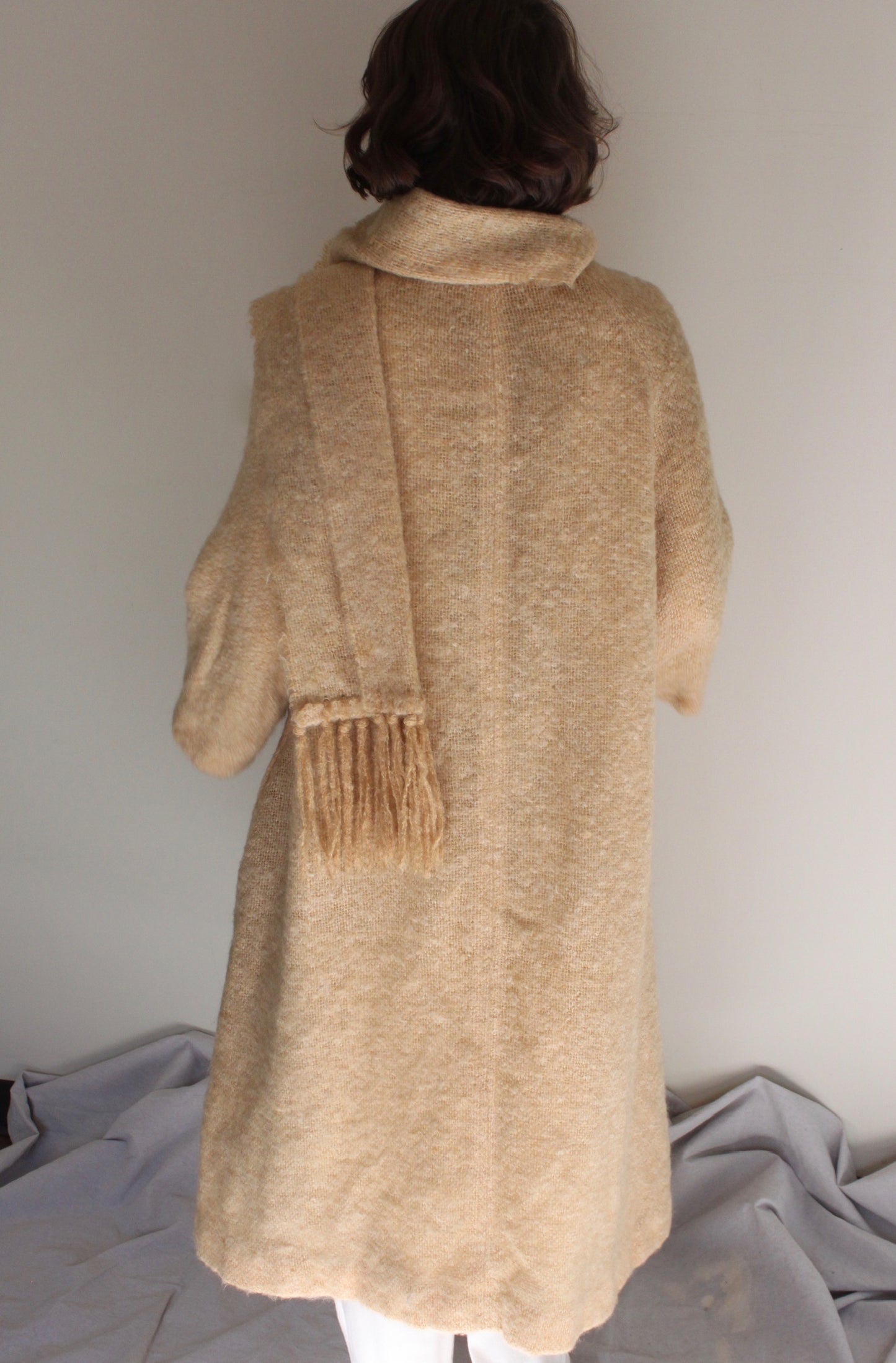 Rare Vintage Dune Handwoven Mohair Coat & Scarf