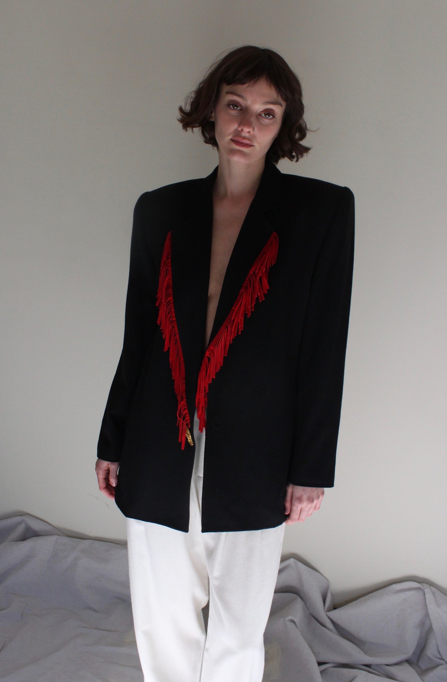 Vintage Criscioni Wool Fringe Blazer