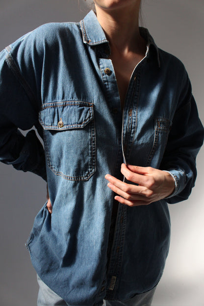 Vintage Worn Denim Button Down