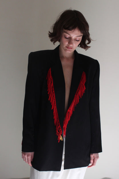 Vintage Criscioni Wool Fringe Blazer