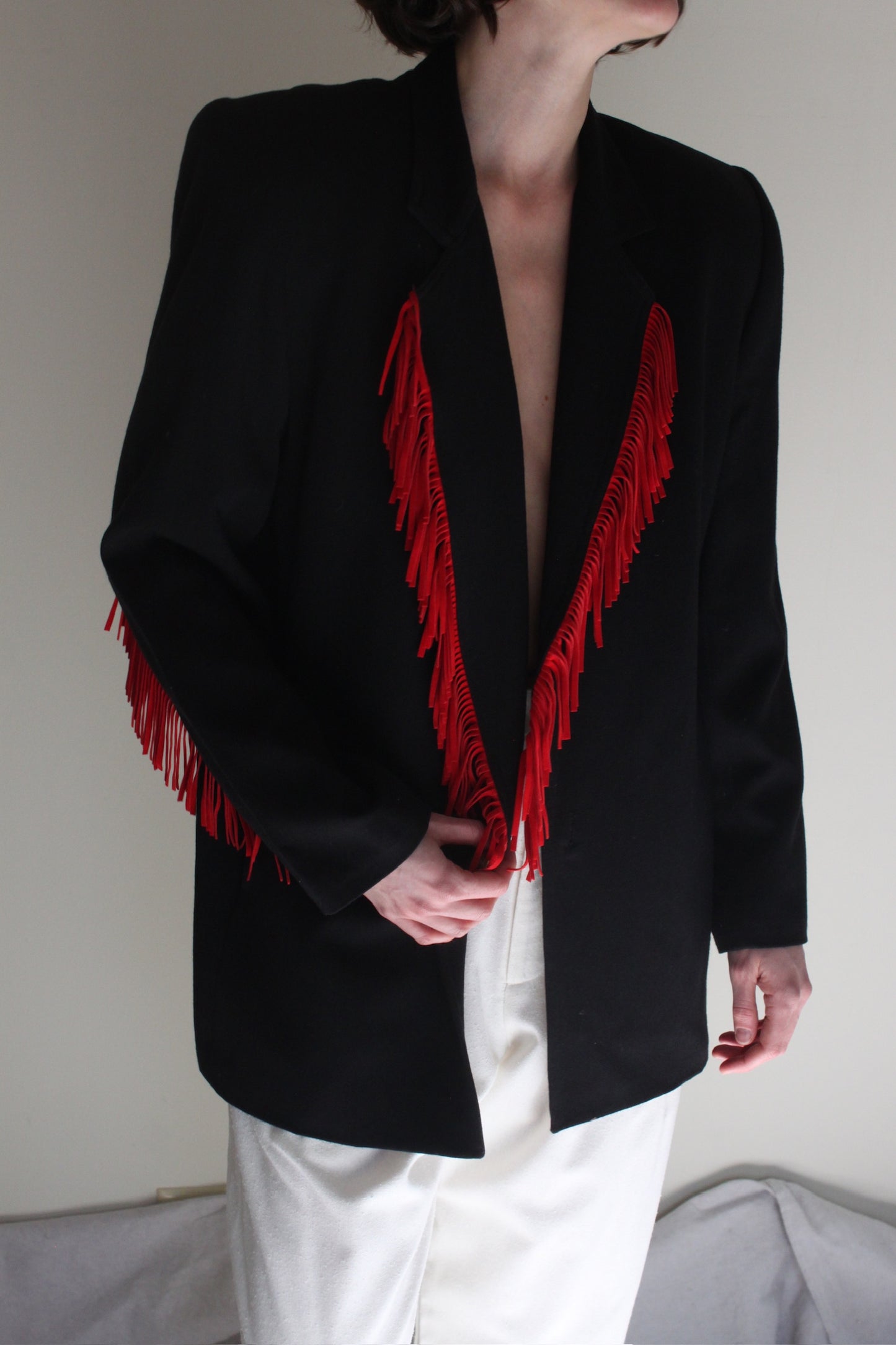 Vintage Criscioni Wool Fringe Blazer