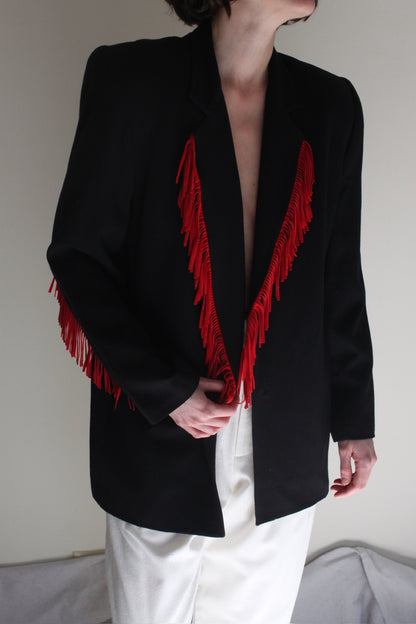 Vintage Criscioni Wool Fringe Blazer