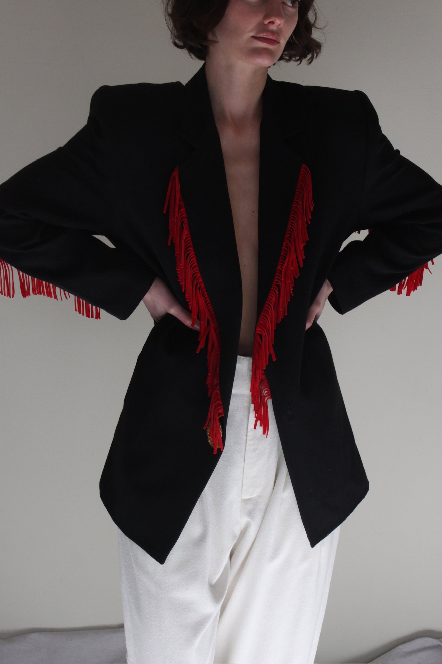 Vintage Criscioni Wool Fringe Blazer