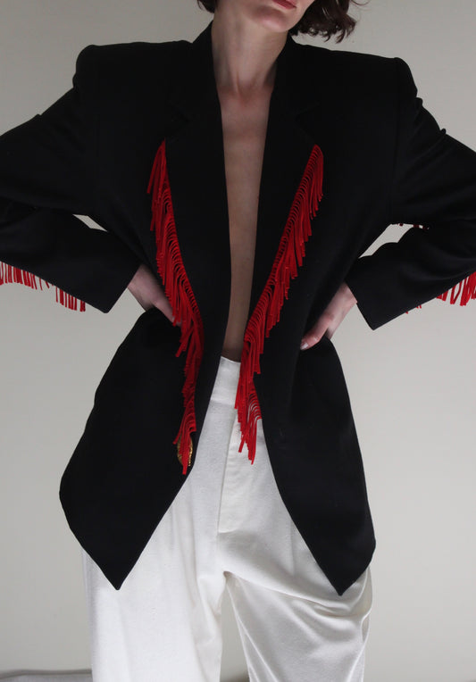 Vintage Criscioni Wool Fringe Blazer