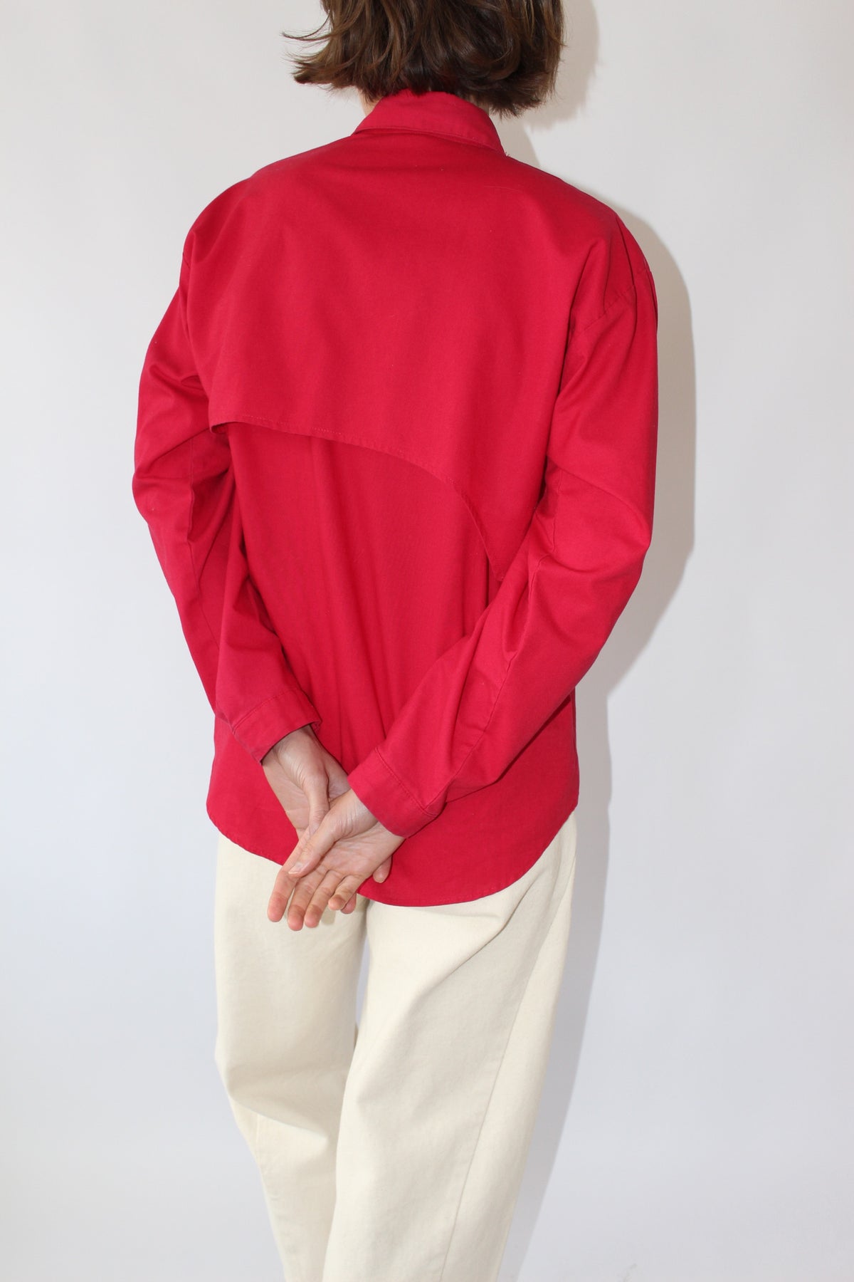 Vintage Red Double Breasted Bib Shirt