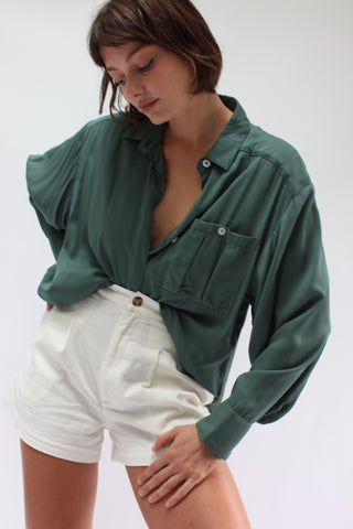 Na Nin Nora Button Up in Vintage Wash Modal / Available in Coconut, Smoke, Topiary, Midnight