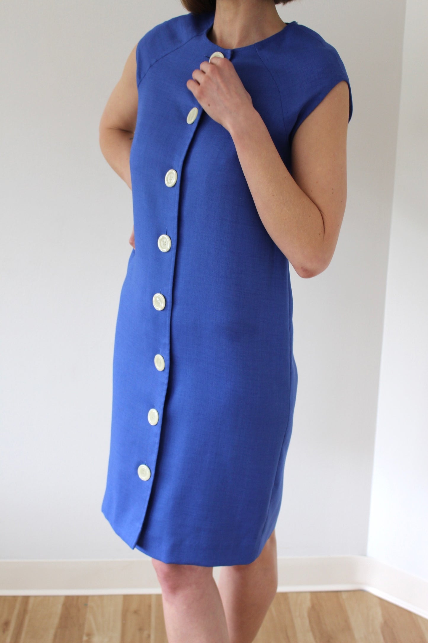 Vintage Cerulean Linen Dress