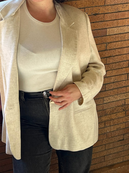 Vintage Woven Flax Blazer
