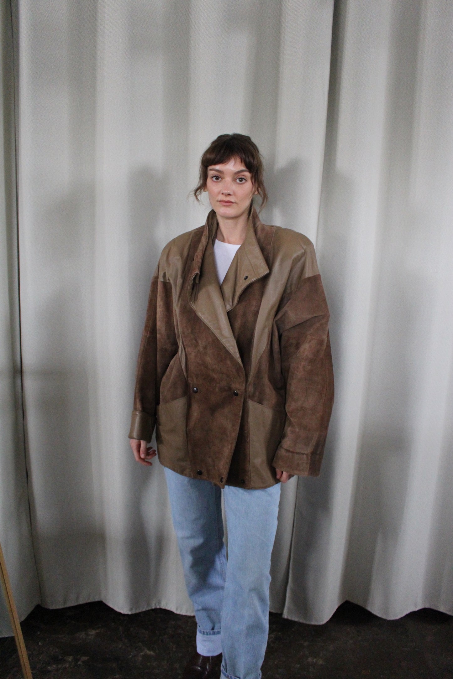 Vintage Suede & Smooth Leather Jacket