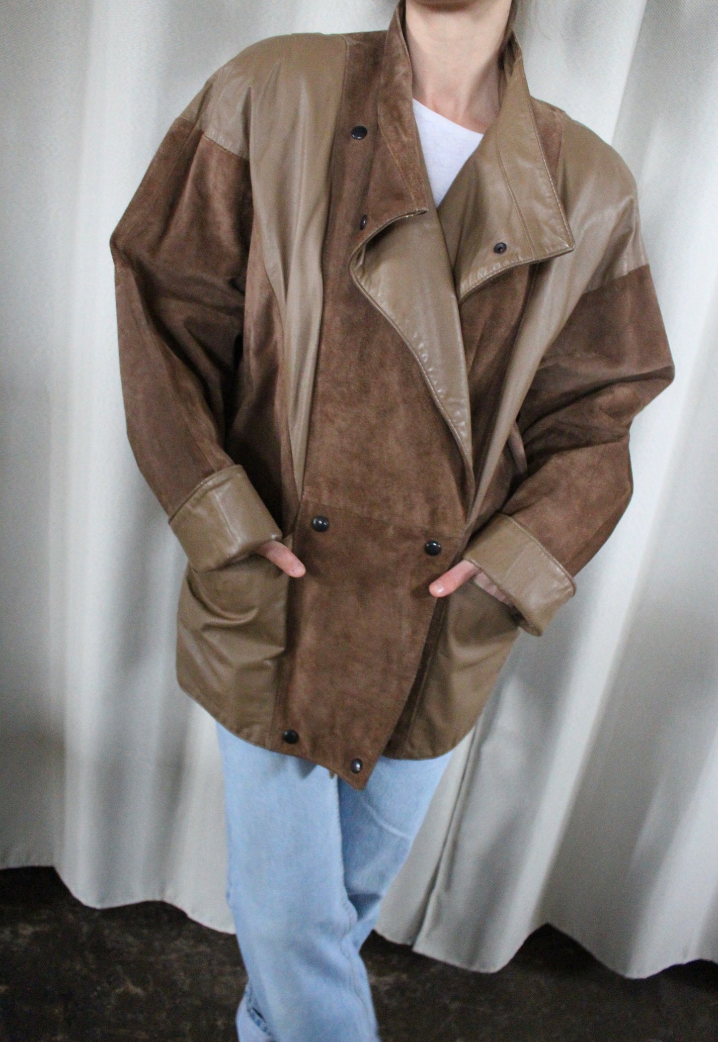Vintage Suede & Smooth Leather Jacket