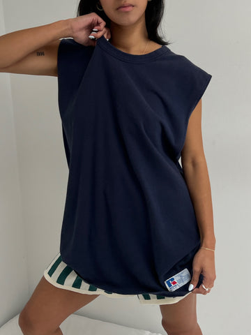 90s Russell Athletic Navy Box Tank