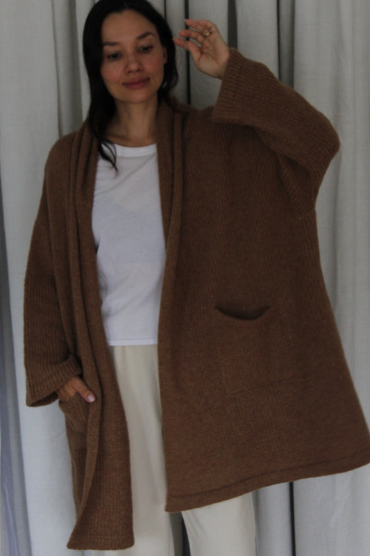 Haori Alpaca Sweater Coat