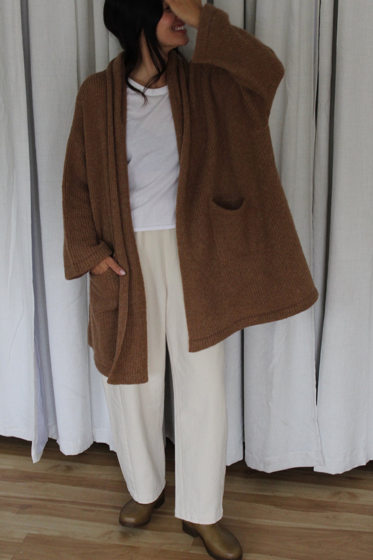 Haori Alpaca Sweater Coat