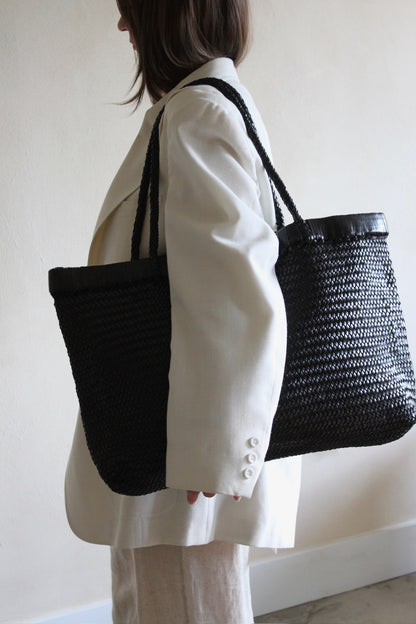 Wide Bagu Woven Tote