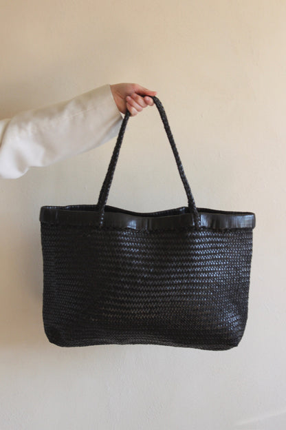 Wide Bagu Woven Tote