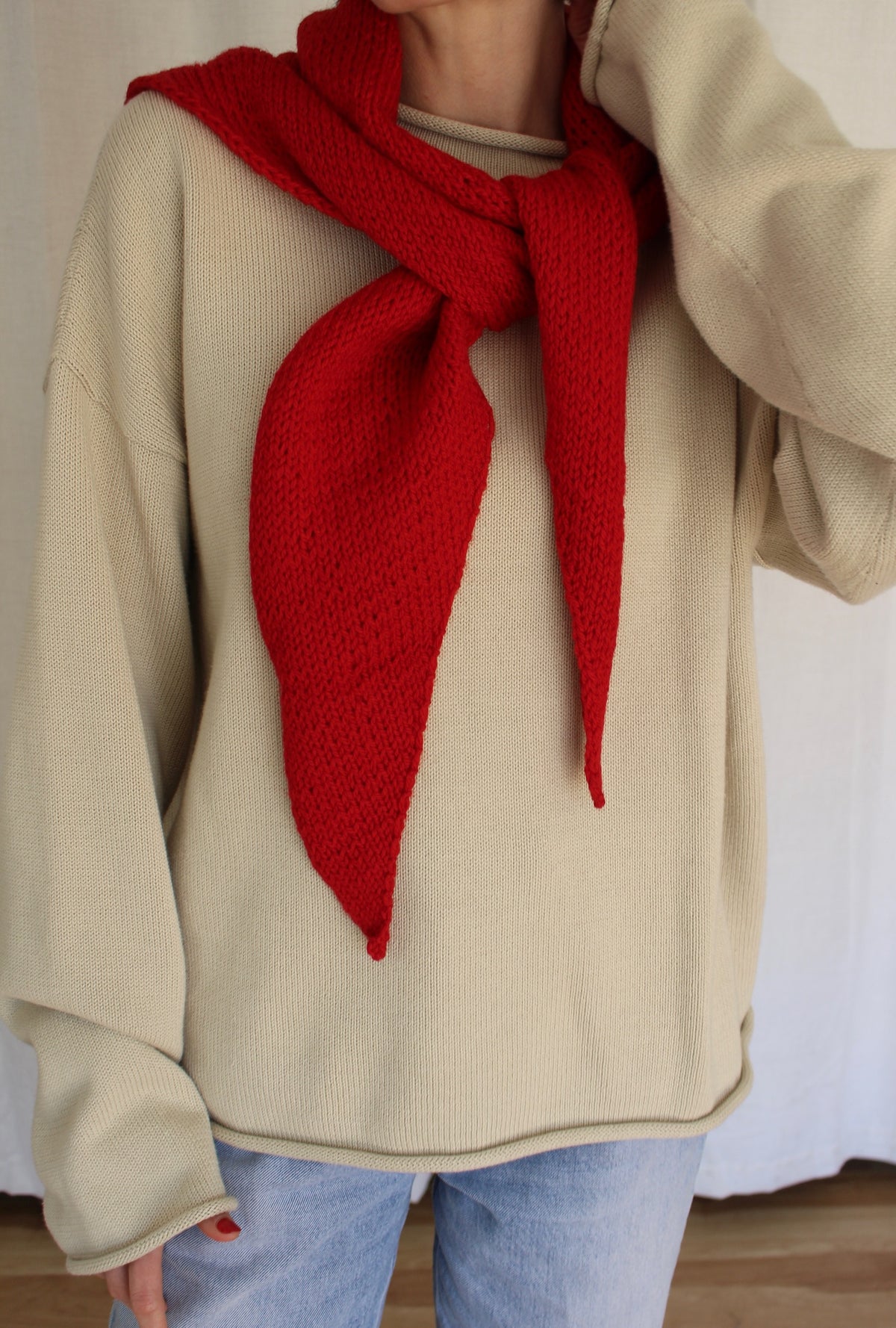 Hand Knit Wool Shawl