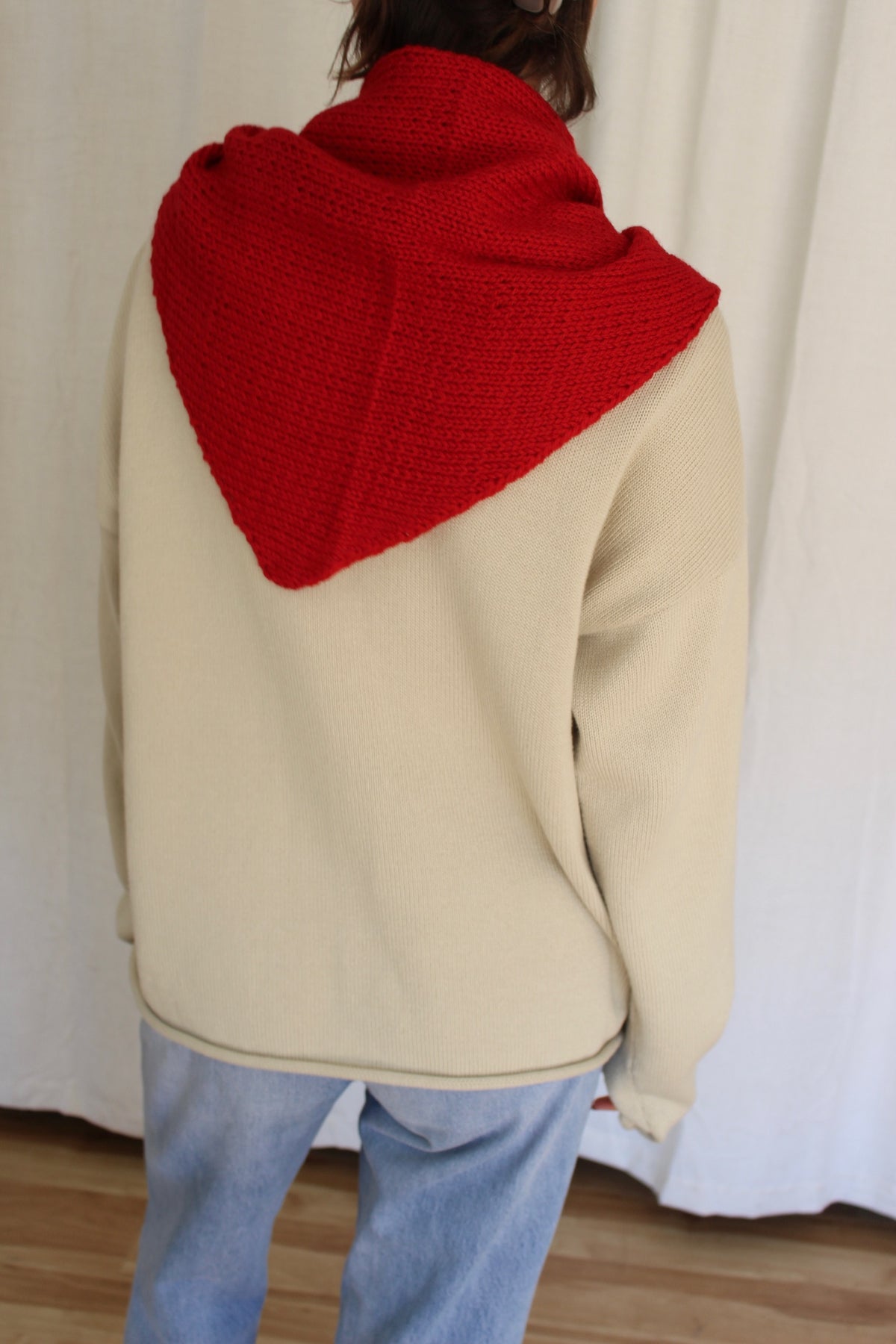 Hand Knit Wool Shawl
