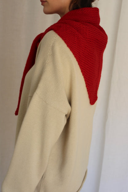 Hand Knit Wool Shawl