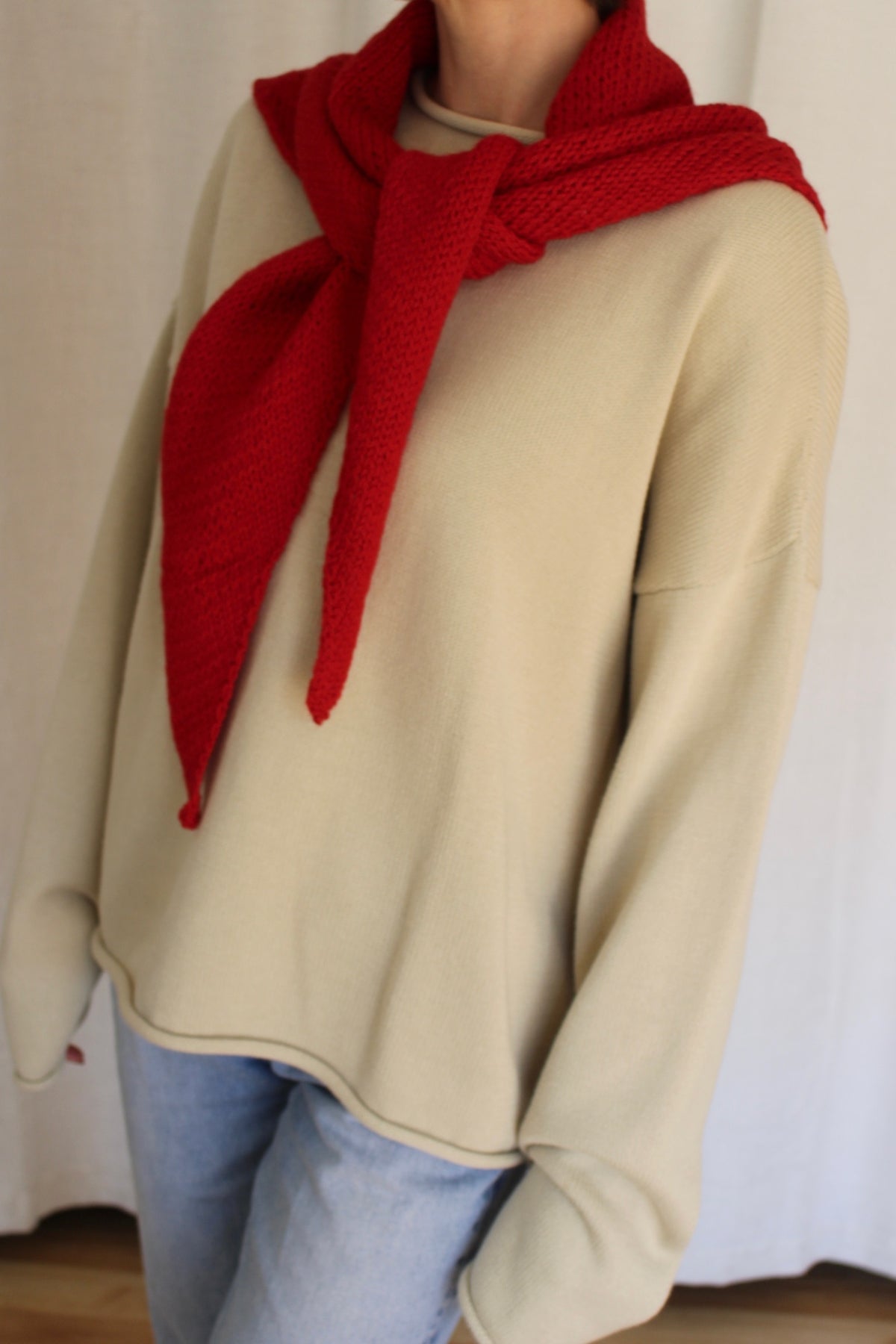 Hand Knit Wool Shawl