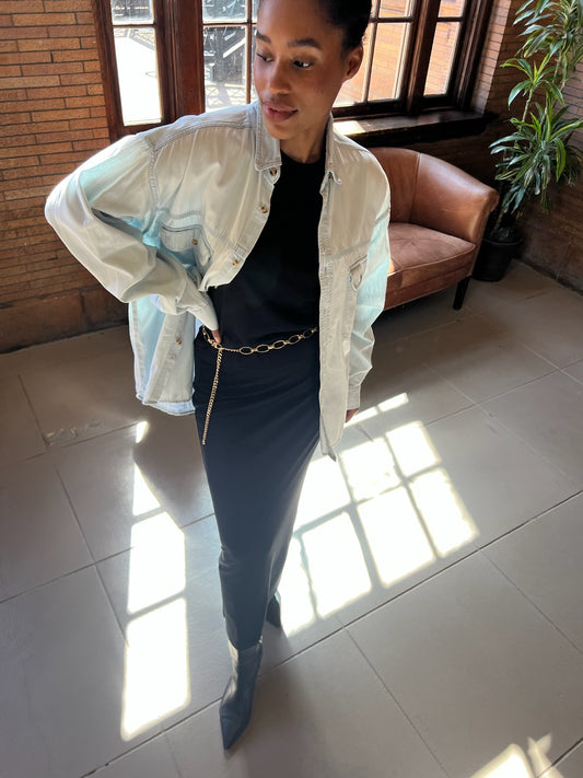 Vintage Light Wash Denim Shirt