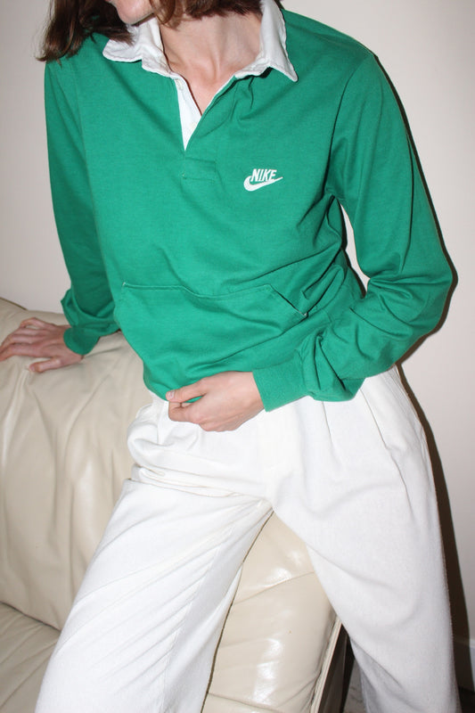Vintage Nike Bright Green Embroidered Popover
