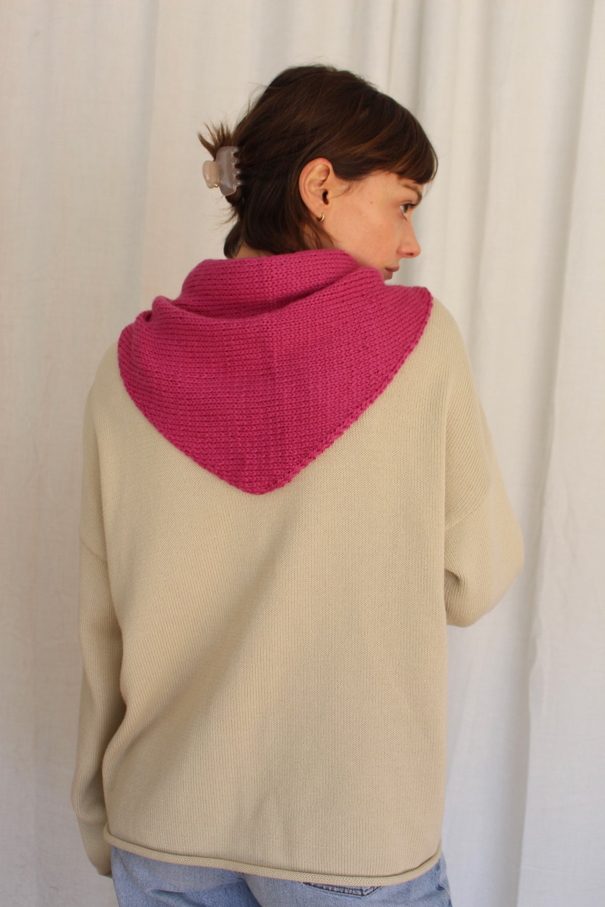 Hand Knit Wool Shawl