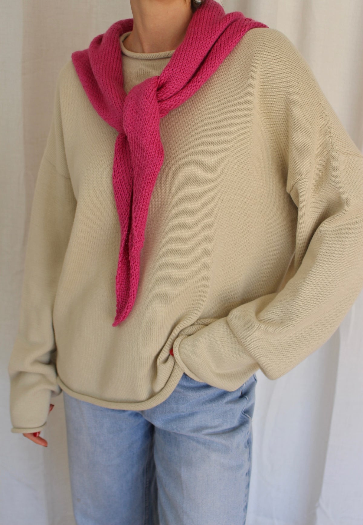 Hand Knit Wool Shawl
