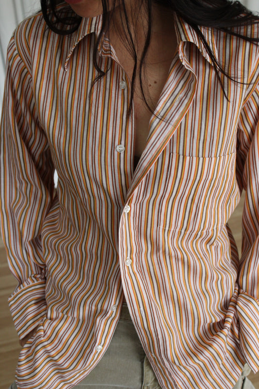Fun Vintage Multicolor Striped Shirt