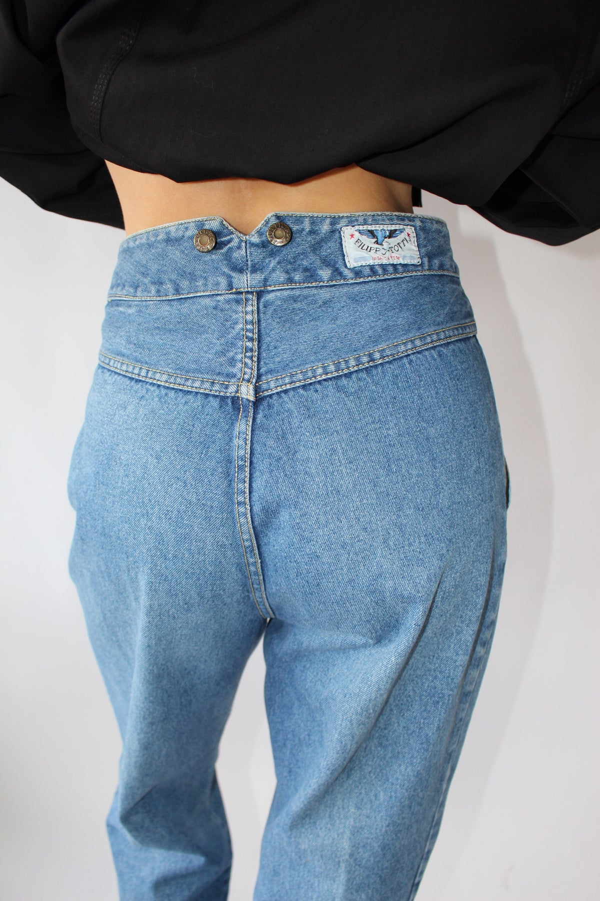 Vintage True Blue Pleated & Cuffed Denim