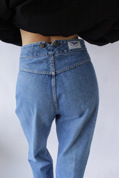 Vintage True Blue Pleated & Cuffed Denim