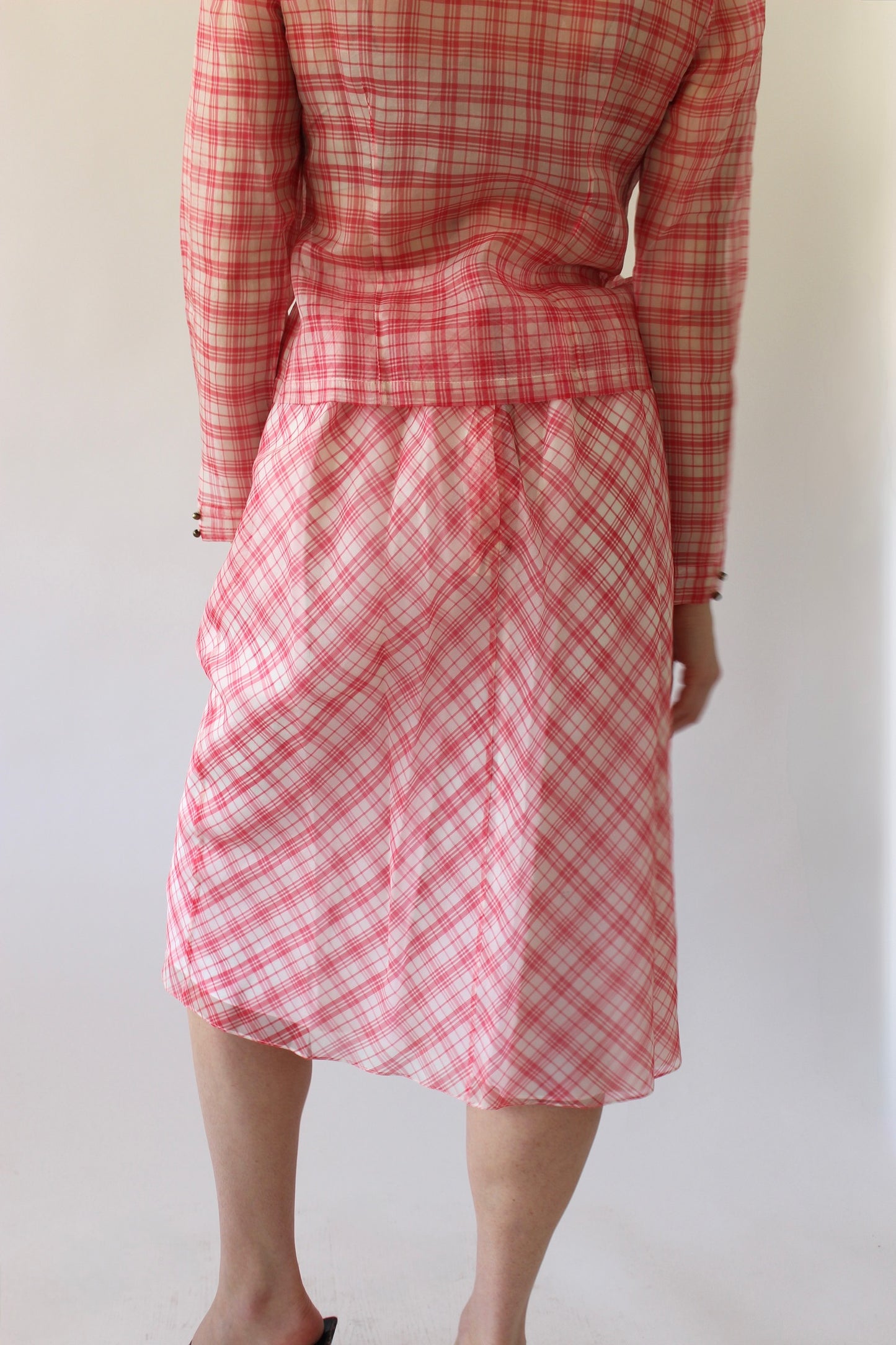 Vintage Charlotte Ford Sheer Silk Skirt Set