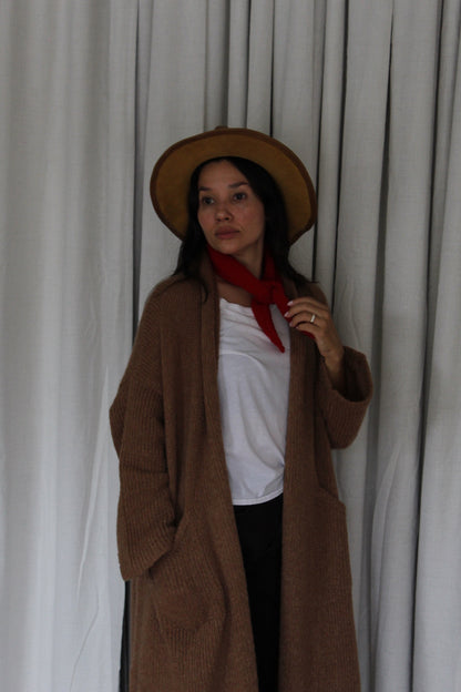 Haori Extra Long Alpaca Sweater Coat