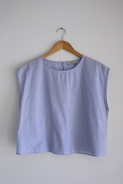 Zay Pinstripe Cotton Top