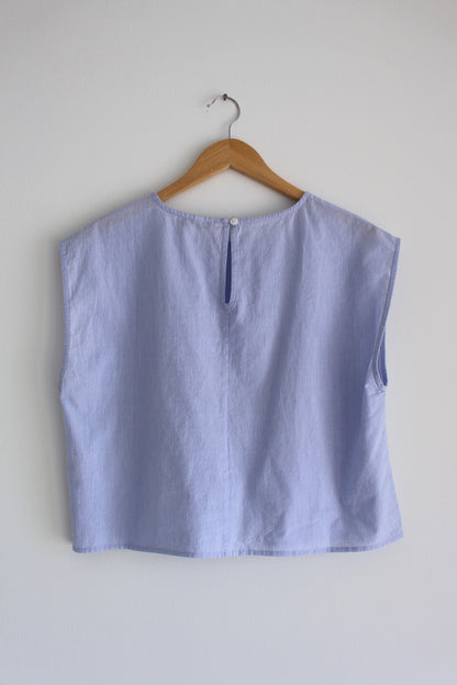 Zay Pinstripe Cotton Top