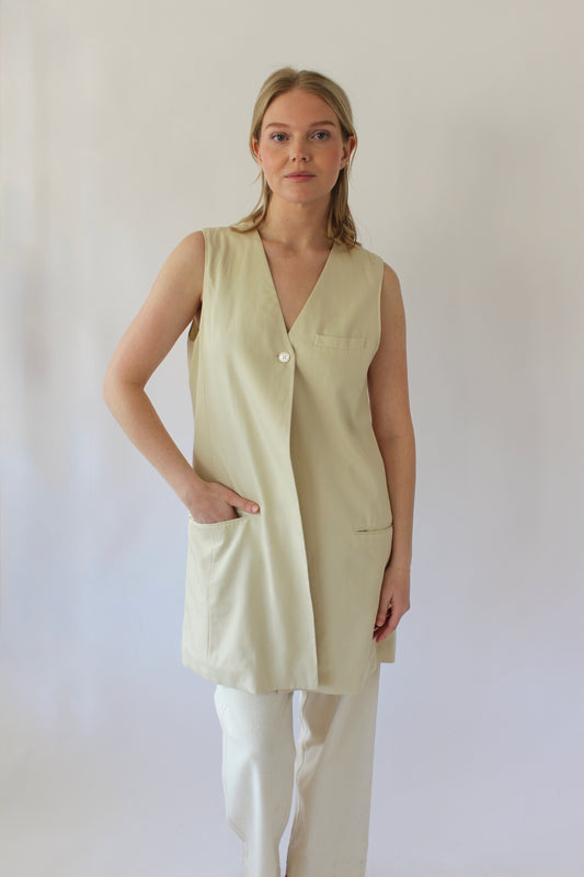 Vintage DKNY Silk Tunic Vest
