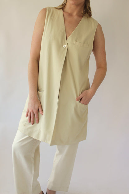 Vintage DKNY Silk Tunic Vest