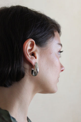 Vintage Silver Angled Drop Earring