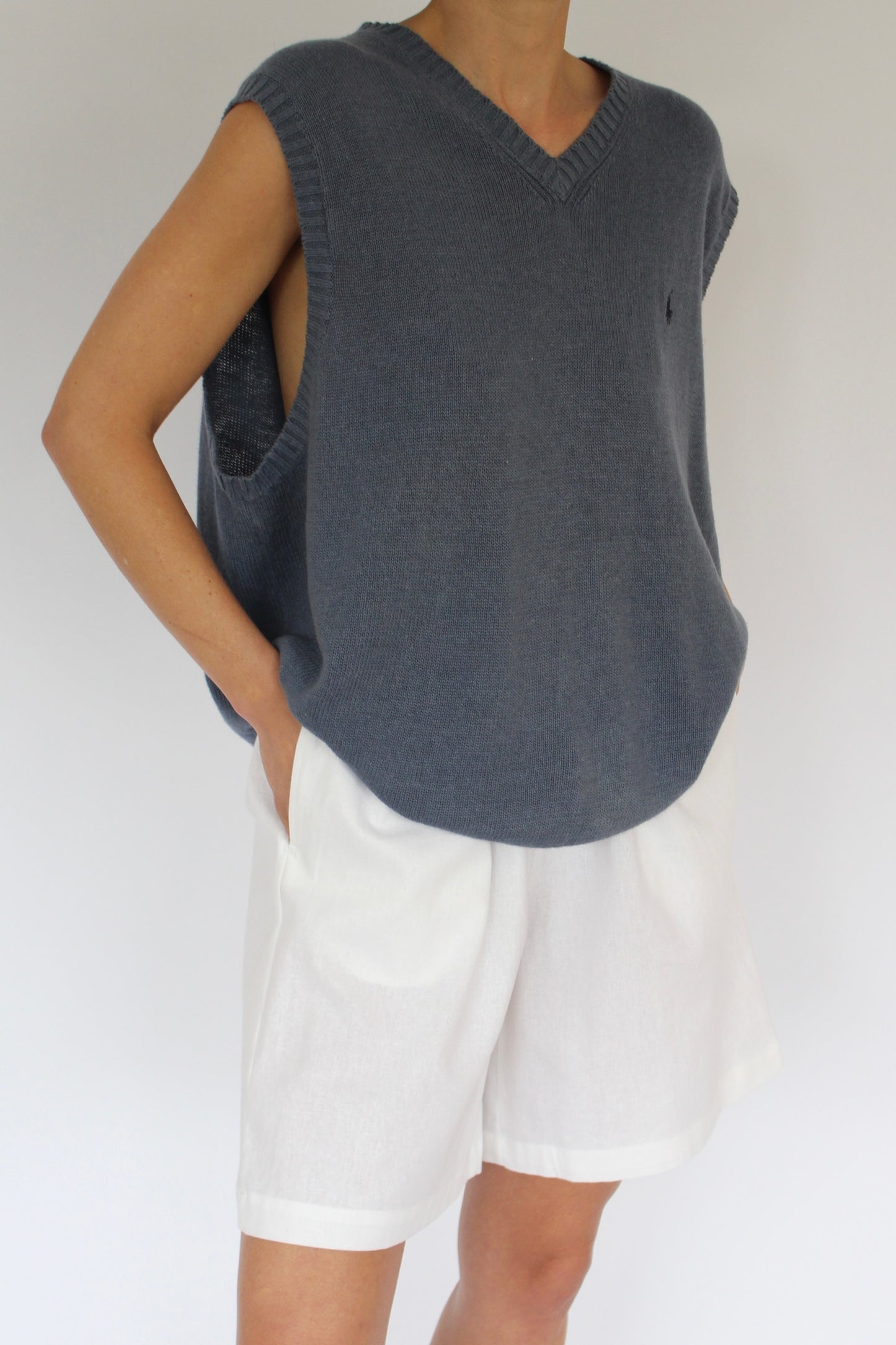 Ralph Lauren Ocean Linen Knit Vest