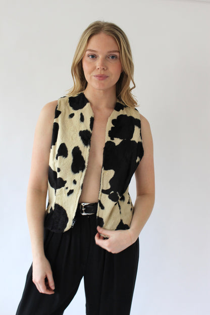 Favorite Vintage Norma Kamali Patterned Zip Vest