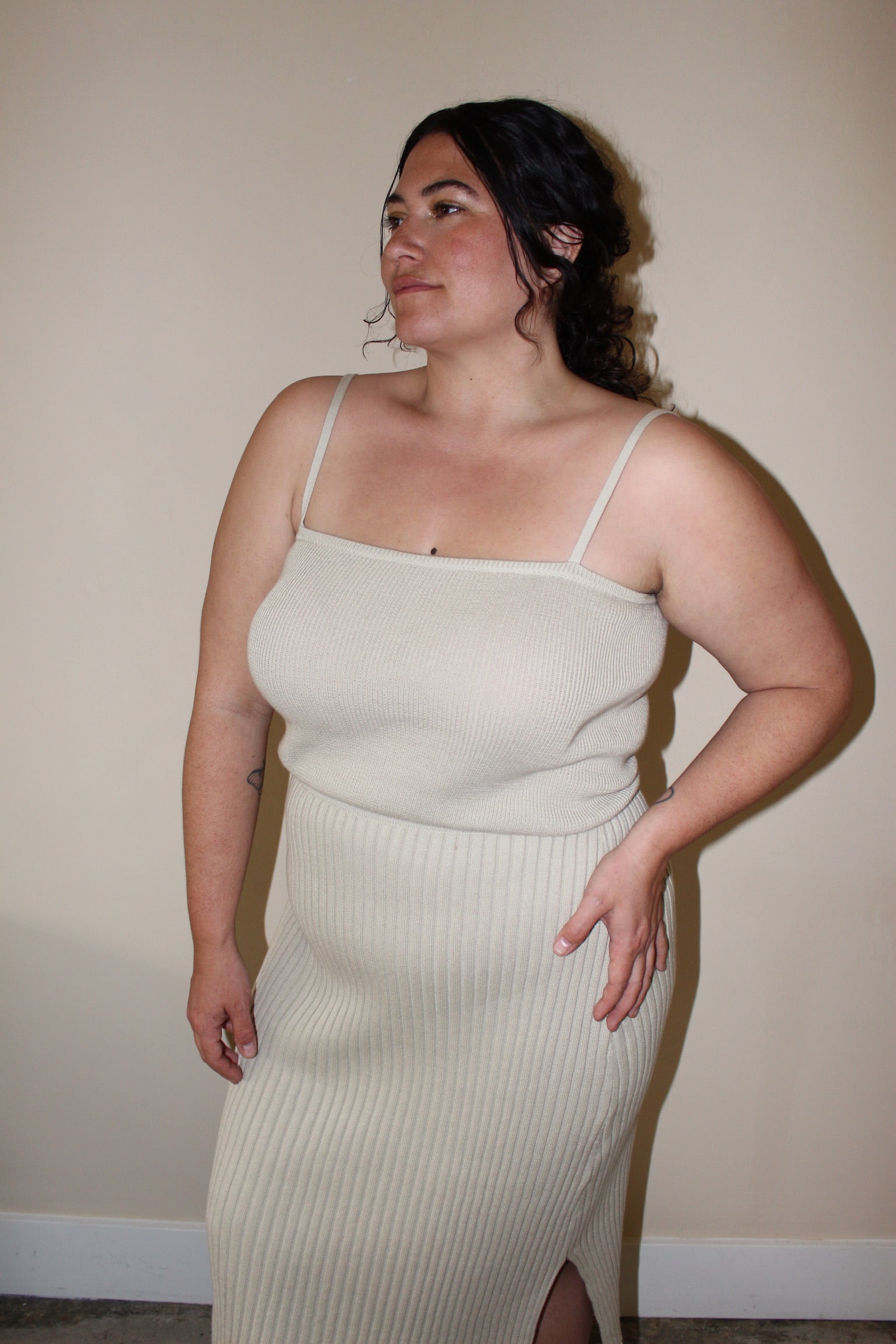 pima cotton tank dress Women's Organic Pima Cotton Tank Dress White / M