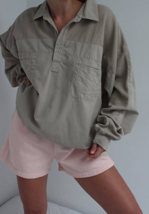 Vintage Taupe Leisure Henley
