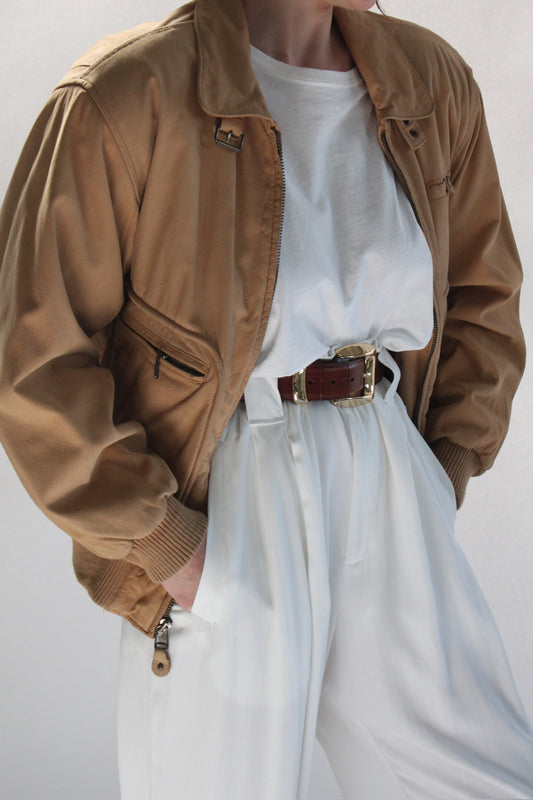 Vintage Dune Leather Bomber